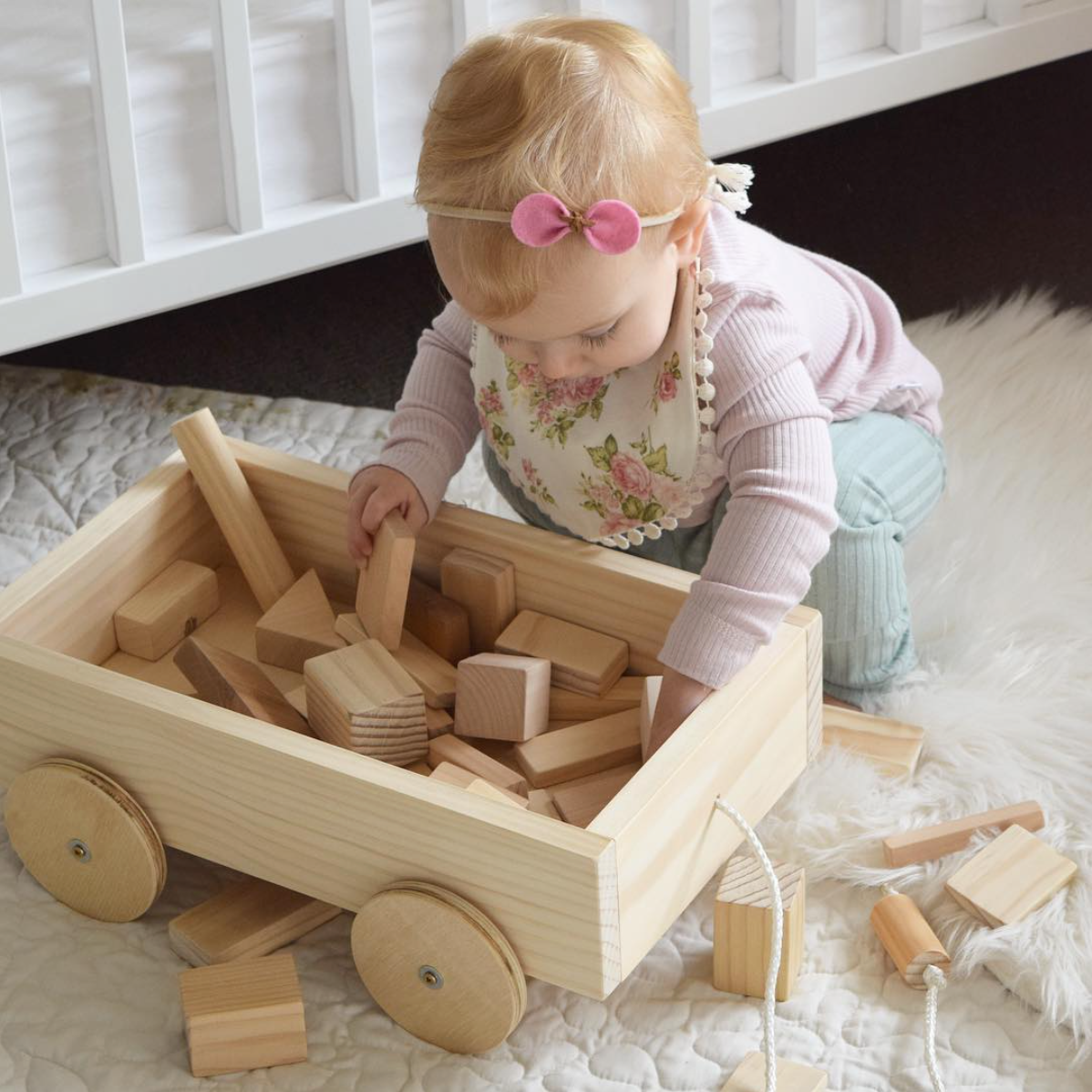 Wooden pull discount along cart